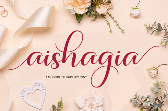 Aishagia: A Refined Script Font for Elegant Campaign Design