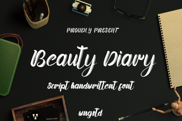 Beauty Diary Script Handwritten Font for Makers