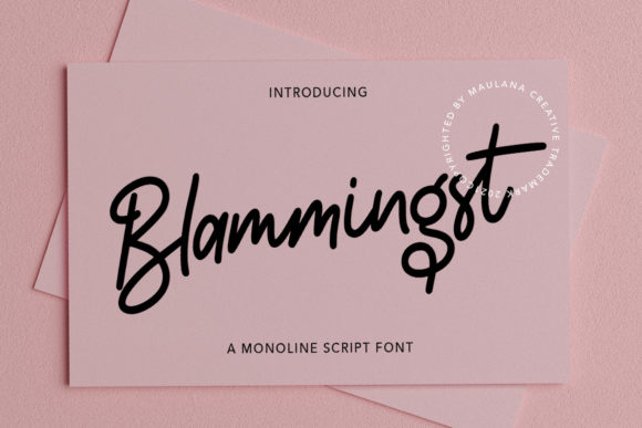 Blammingst: An Elegant Script Font for Thoughtful Editorial Design