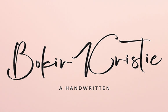 Bokir Kristie: Elegant Script Handwritten Font for Small Business Branding