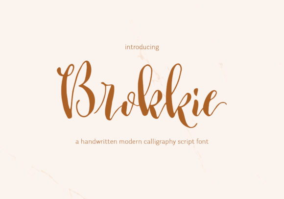 Brokkie Script Font for Handmade Branding & Printables