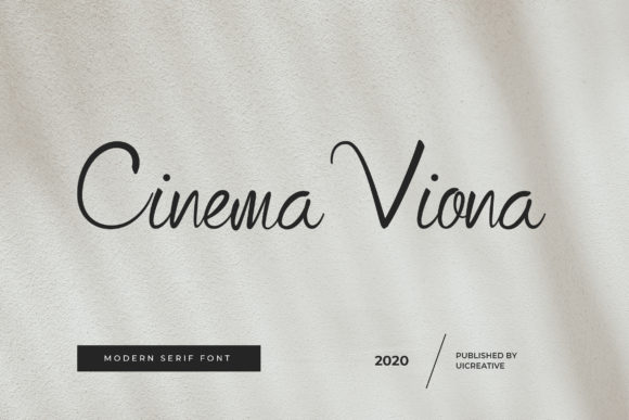 Cinema Viona Script Font for Elegant Handmade Brands