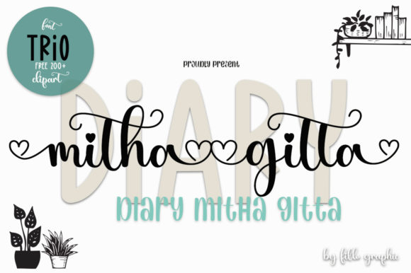 Diary Mithagitta: A Romantic Script Handwritten Font for Editorial Design