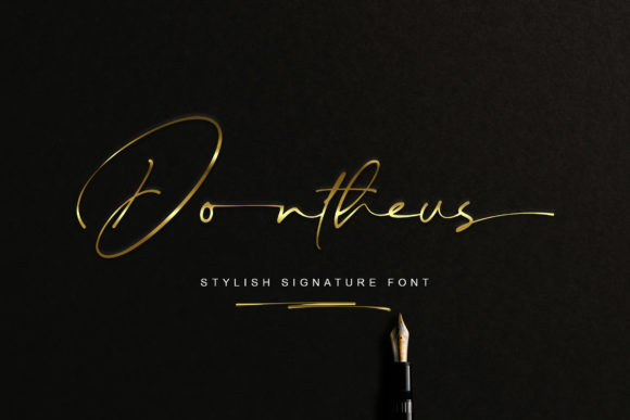 Dontheus: A Stylish Script Font for Polished Branding