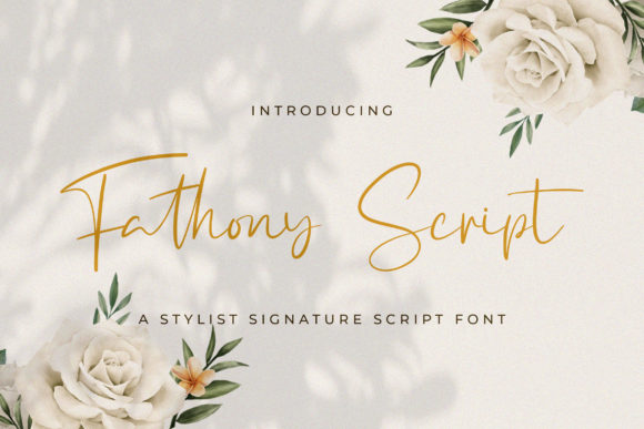 Fathony: A Dainty Script Font for Elegant Handmade Brands