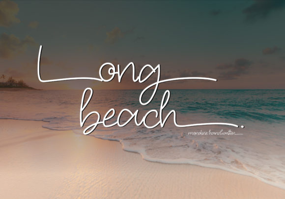 Long Beach: A Refined Script Handwritten Font for Elegant Design