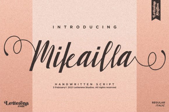 Mikailla Script Font for Handmade & Printable Creators
