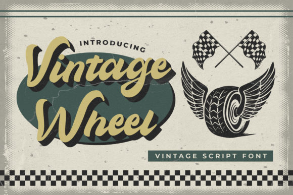 Vintage Wheel Script Handwritten Font for Crafters