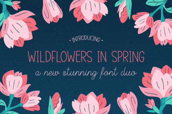 Wildflowers in Spring Font for Handmade Labels & Printables